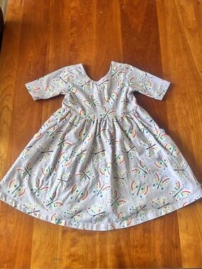 Hanna Andersson purple butterfly dress Size 5